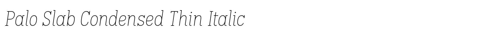Palo Slab Condensed Thin Italic image